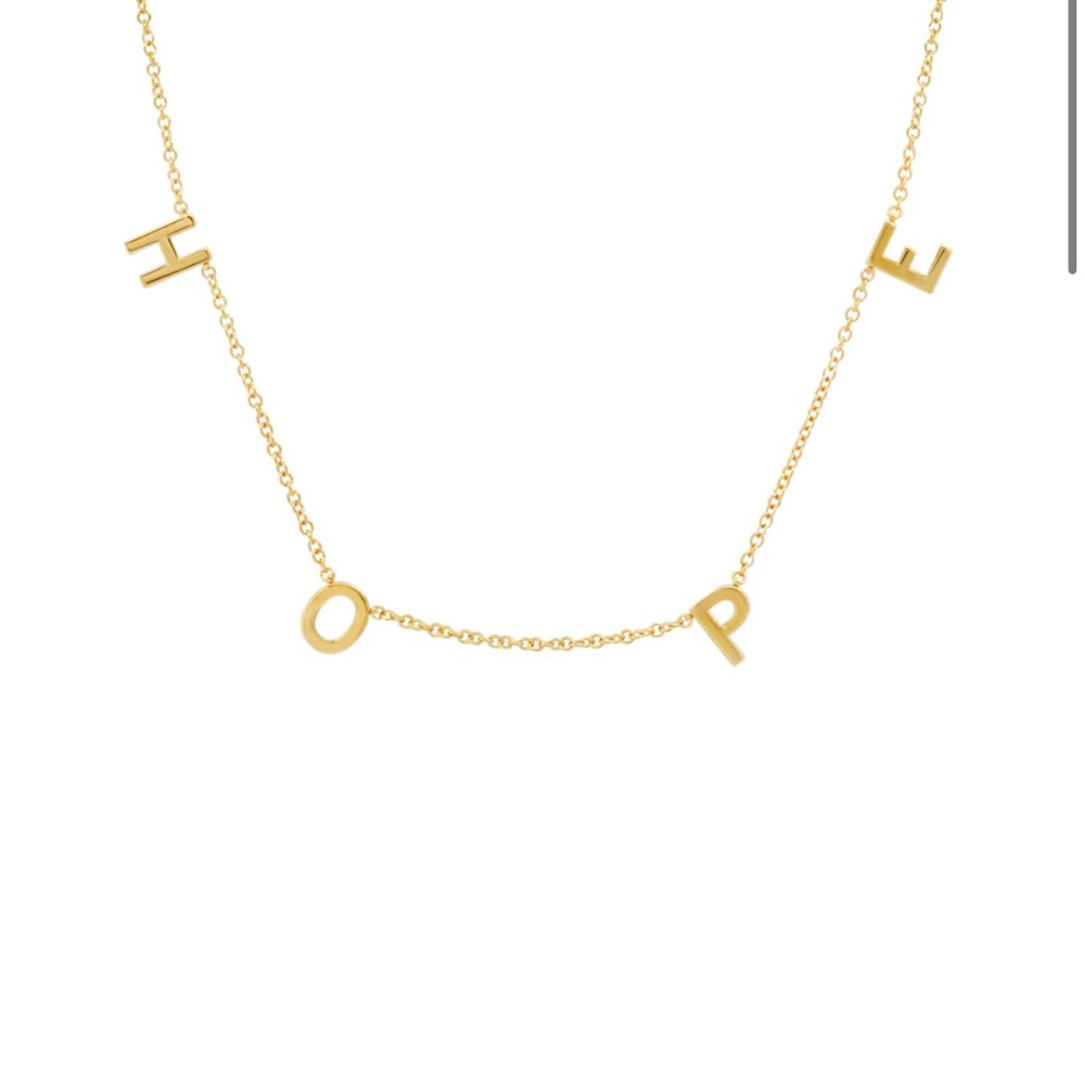 Hope necklace 14k plated
